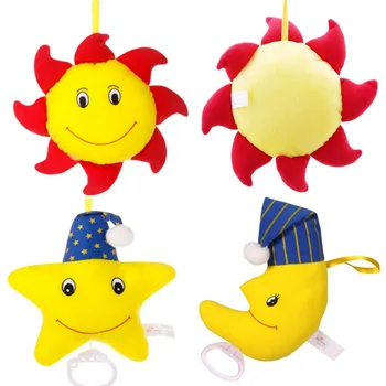 

Infant Baby Plush Stuffed Doll Sleeping Comfort Musical Crib Mobile Toys For Children Birthday Gift Brahms Lullaby Star Sun