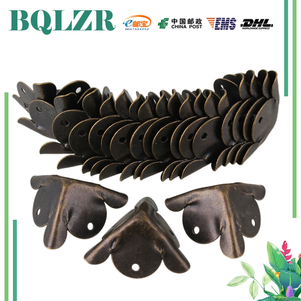 

BQLZR 20 x Antique Decorative Bronzy 19 x 19mm Metal Table Leg Corner Cover Protector