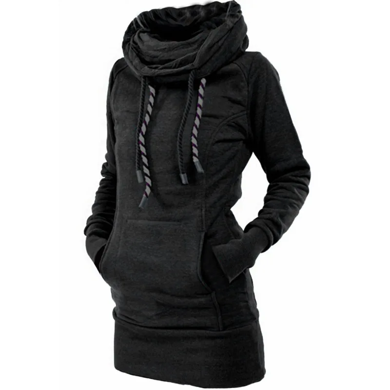 Prix Manubeau hiver Hoodies pour femmes coton à manches longues poche épais garder au chaud mode pulls dames manteau vêtements d extérieur