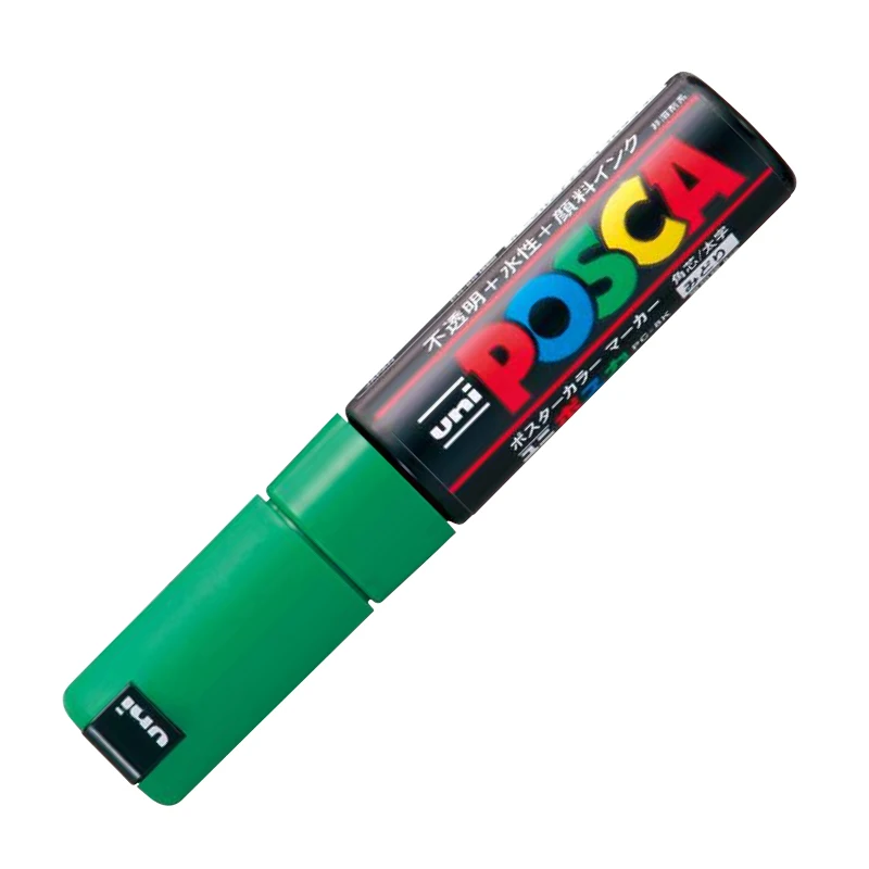 Uni цветные маркеры для рисования, канцелярские принадлежности, школьные принадлежности, художественный маркер, канцелярские маркеры, ручка для офиса, 15 цветов, 8 мм, PC-8K
