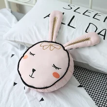 cute rabbit toy pink bunny head cotton font b pillow b font kisd toys gift for