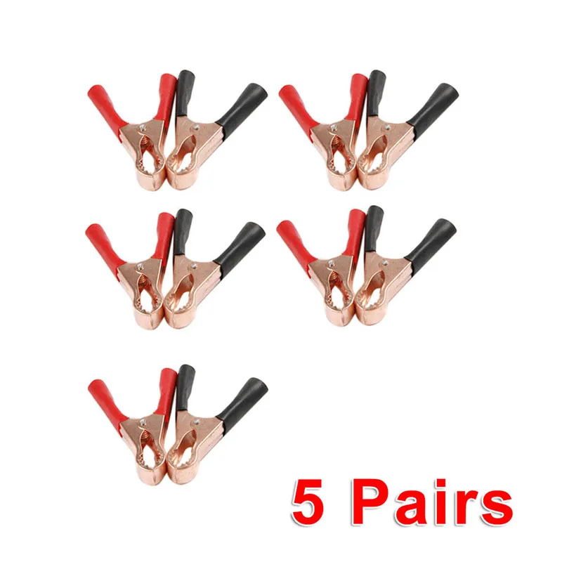10Pcs Black Red 30A Spring Loaded Car Auto Battery Cable Insulated