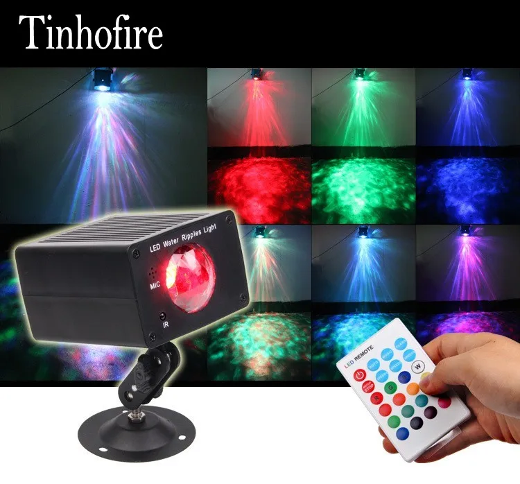 

Tinhofire 16 Colors Remote Control RGB LED Water lines Stage Light Disco Party Laser Light Auto Sound Control Christmas KTV