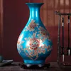 Jingdezhen Classical Porcelain Crystal Glaze Flower Vase Home Decor Big Shining Famille Rose Vases Wedding Gifts 1