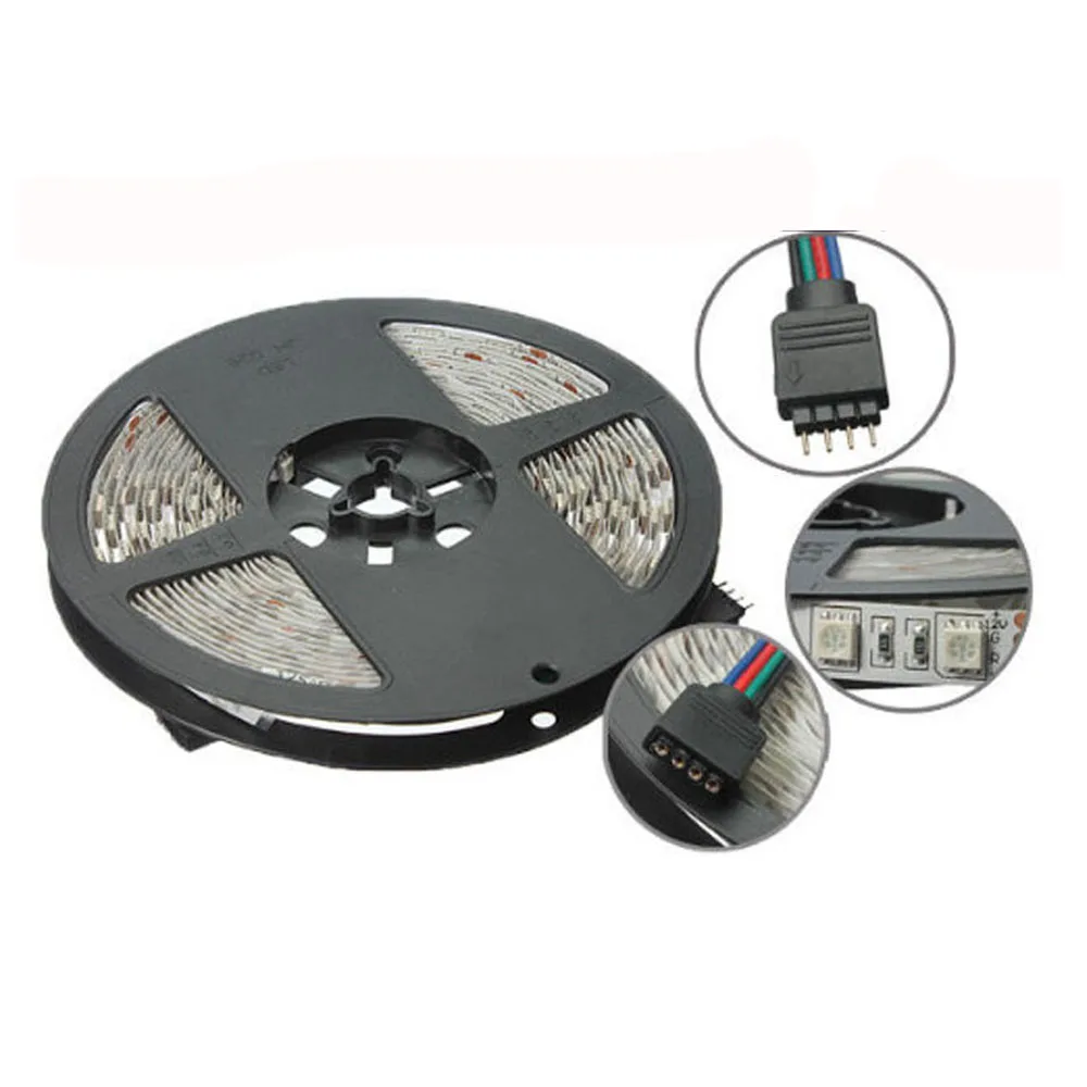 

5M RGB Led Strip IP30 Non-Waterproof 300 LED SMD5050 LED Strip Light for Indoor Home Decoration DC12V