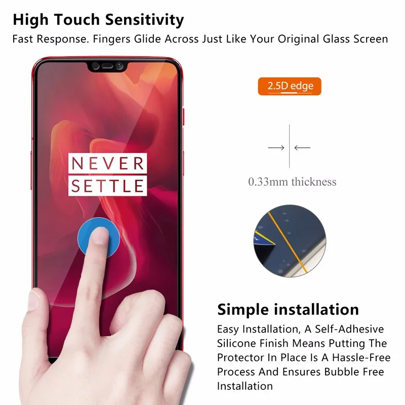 Защитное стекло для oneplus 6 6T t закаленное стекло для oneplus 6 one plus 6 6t six защита экрана one plus 6 защитная пленка