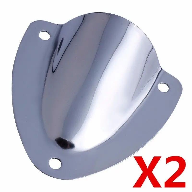 

2 Pieces Boat Stainless Steel Clam Shell Midget Vent Hose Cable Cover Marine Yacht