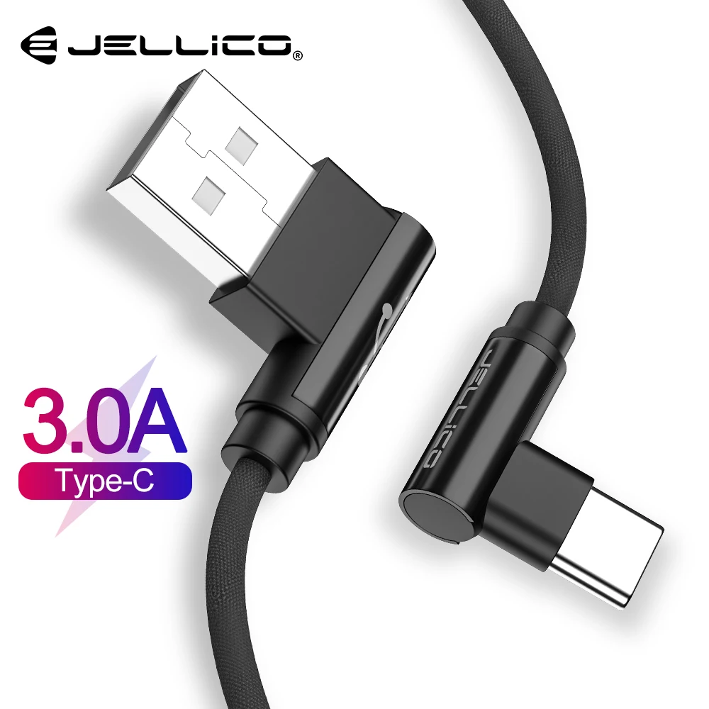 Jellico type-C 90 градусов быстрая зарядка USB C кабель l-образный шнур для передачи данных зарядное устройство для samsung S8 S9 Plus Xiaomi mi5 mi6 huawei P10 P9