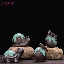 JIA-GUI Луо фиолетовая глиняная Улитка Черепаха Цикада отважных солдат чайный набор кунг-фу чайные украшения в виде домашних животных чайная церемония улитки N014