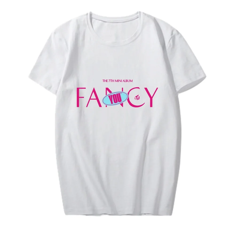Дважды Новый Альбом Fancy You с коротким рукавом хлопковая футболка для