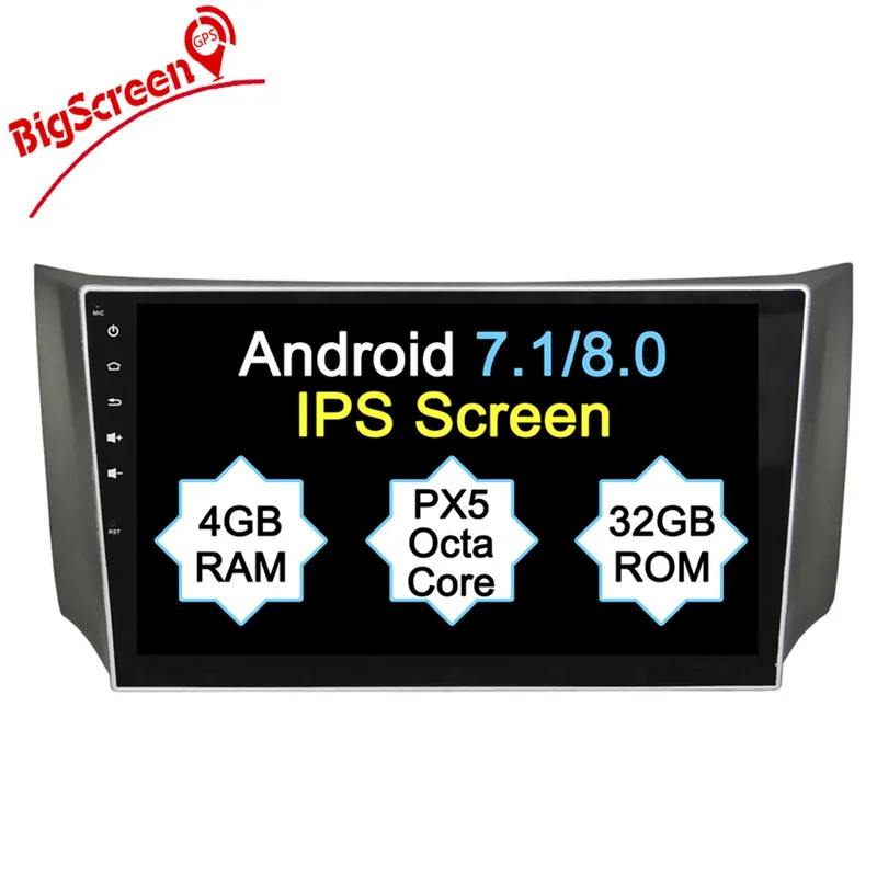 Sale 2 Din Android 8.0 RAM 4GB+32GB 8 Core Car Radio GPS Navi For Nissan Sylphy 2012-2015 auto gps navi stereo Dvr Tape multimedia 4