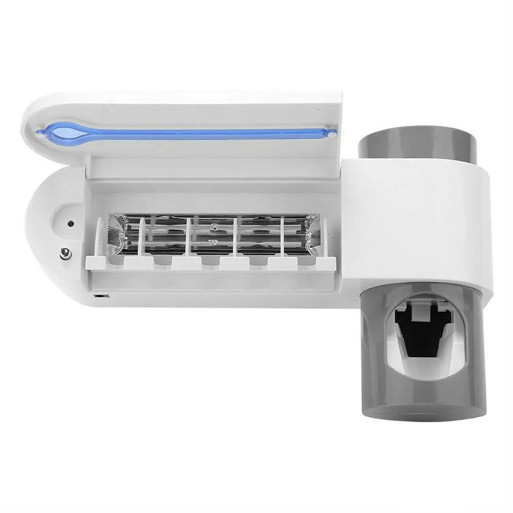 Настенный держатель для ванной комнаты Электрический УФ стерилизатор подставка для зубных щеток Автоматический Диспенсер для зубной пасты для ванной гаджеты набор зубных щеток Держатель