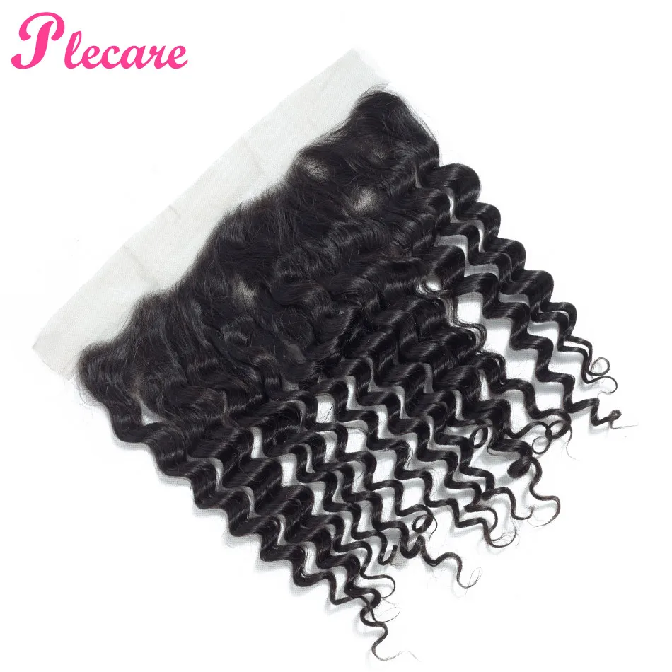 Plecare Lace Frontal Peruvian Deep Wave 13*4 Lace Frontal Closure 1 Pcs Natural Color Non-remy 100% Human Hair Extensions Plecare Lace Frontal Peruvian Deep Wave 13*4 Lace Frontal Closure 1 Pcs Natural Color Non-remy 100% Human Hair Extensions