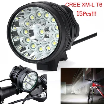 

3 Mode 34000 Lm 15x T6 LED 3 Modes Bicycle Lamp Headlight Cycling Torch Headlamp & Bicycle Light #25