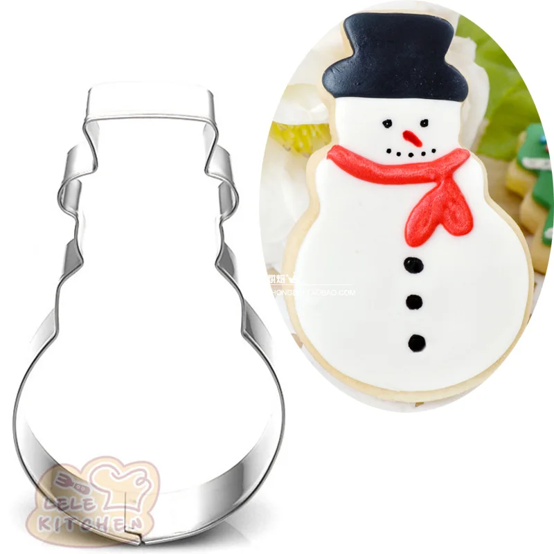 

10pcs Xmas snowman Metal cookie cutter baking cupcakes Christmas decor biscuit mold fondant cake decorating tools