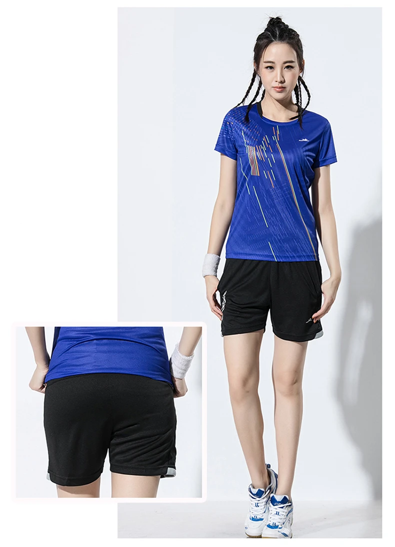 Пользовательские летние мужские футболки для бадминтона наборы короткие женские тренировочные костюмы для бадминтона Быстросохнущий Настольный костюм для тенниса одежда для бега