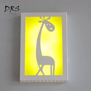 

Carved Led Wall Lamp Cute Deer Green Children's Luminaire Cartoon Lamp LED Bedroom Bedside Lamp for Home Deco Wall Lamp Lighting