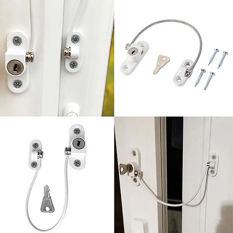 

2019 Baby Safety Locks Stainless Child Window Restrictor Infant Security Lock Safety Kids Prevent Children Falling Window Lock