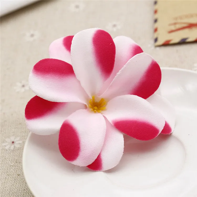 7 см искусственные головки цветов Плюмерия Frangipani цветы из яйца DIY Свадебные украшения вечерние поставки венок 5 шт./пакет