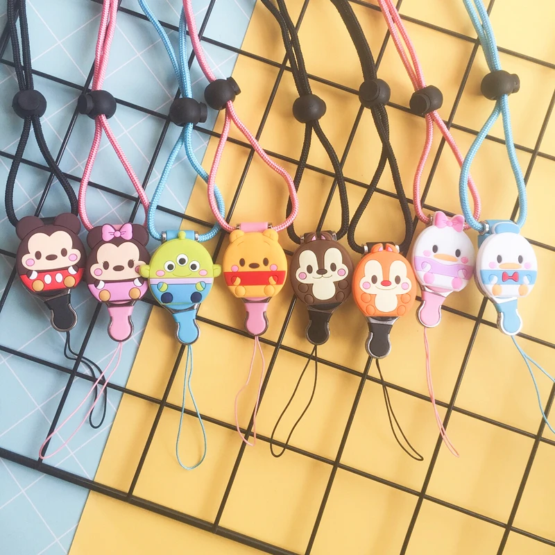 

Universal Two-in-one Removable Mobile Phone Lanyard Phone Chain Neck Straps Cartoon Pattern