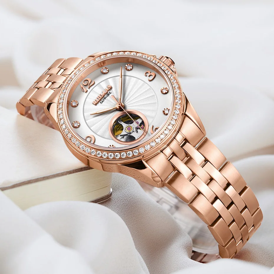 Montre Femme Роскошные Лидирующий бренд женские часы из нержавеющей стали модные бриллиантовые женские кварцевые часы relogio feminino
