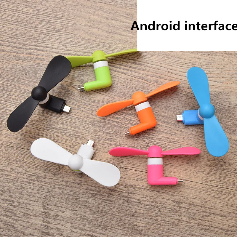 

5pcs Mini Portable gadget Type C Mobile Phone Cooling usb mini Fan Super Mute For Android Phone