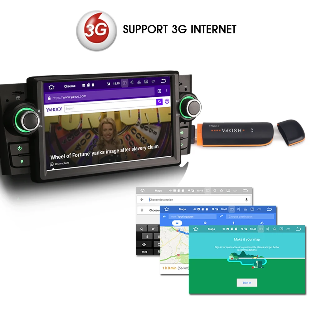 7 &quotAndroid 7.1 Радио Автомобильный Мультимедийный Плеер для Fiat Punto Linea Авто GPS Wi Fi dab + DVR