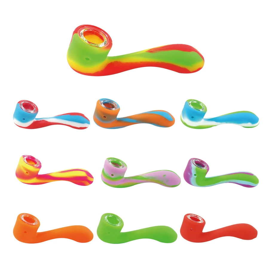1 piece factory direct sale Silicone Smoking Pipe with Bowl Silicone