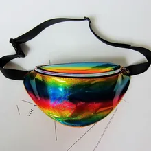 Поясная Сумка для женщин из искусственной кожи, лазерная поясная сумка, голографическая сумка для ног, женская сумка на пояс, полупрозрачная сумка на грудь, сумка в стиле панк heuptas