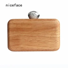 2017 New brand fashion wallet Women messenger bag Vintage ink Print Round Hasp evening bag elegant solid Cute wood casual Clutch