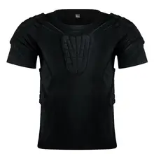 Спортивная Защитная футболка для защиты плеч и спины, защитный ребристый костюм для защиты груди, спортивный костюм для мальчиков