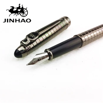 

NOBLE JINHAO 164 GRAY GRID MEDIUM NIB FOUNTAIN PEN HIGH QUALITY PEN BLANCE INK FASHION PEN MB