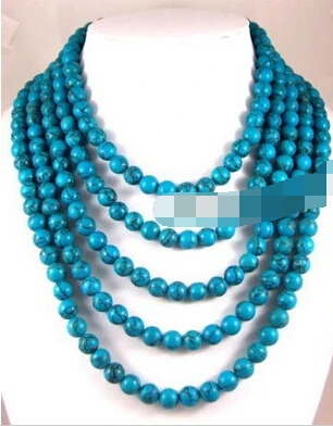 

Miss charm Jew1944 TIBET JEWELRY Genuine TURQUOISE BEADS LONG NECKLACE , LENGTH:90''