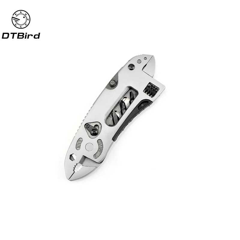 

Multitool Pliers Pocket Knife Screwdriver Set Kit Adjustable Wrench Jaw Spanner Repair Survival Hand Multi Mini Tools