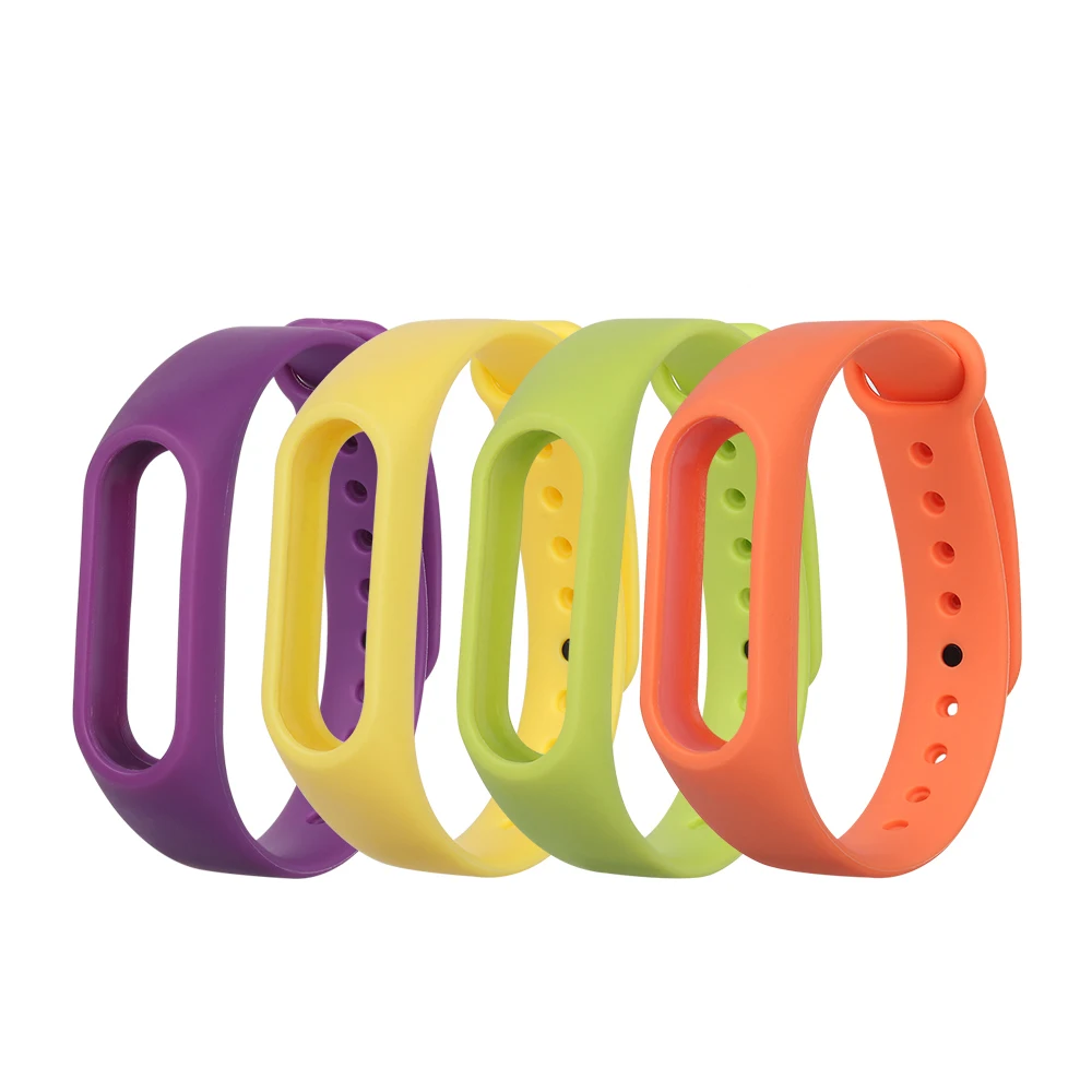 

1PC Colorful Silicone Wrist Strap Belt Non-slip Wristband Bracelet for Mi Band 2 Smart Accessories Replacement Wrist Band