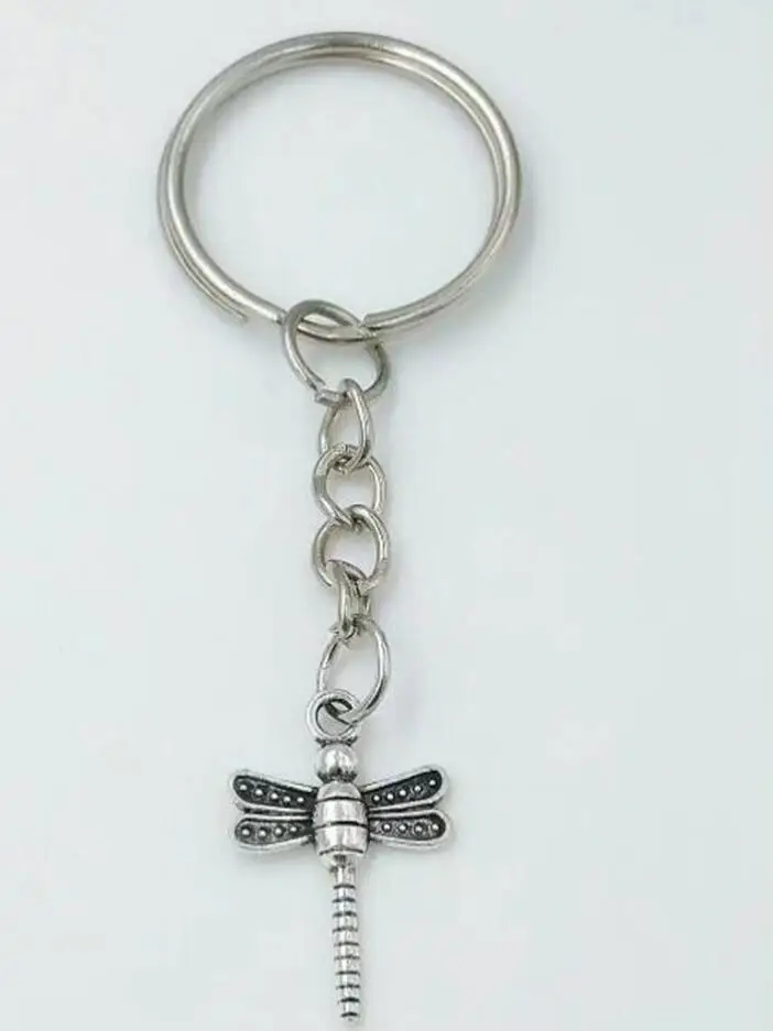 

Fashion Vintage Silver Alloy Dragonfly/Bat/3D Beetle/Ladybug Charm Keychain Gifts Fit Key Chains Accessories Jewelry M87