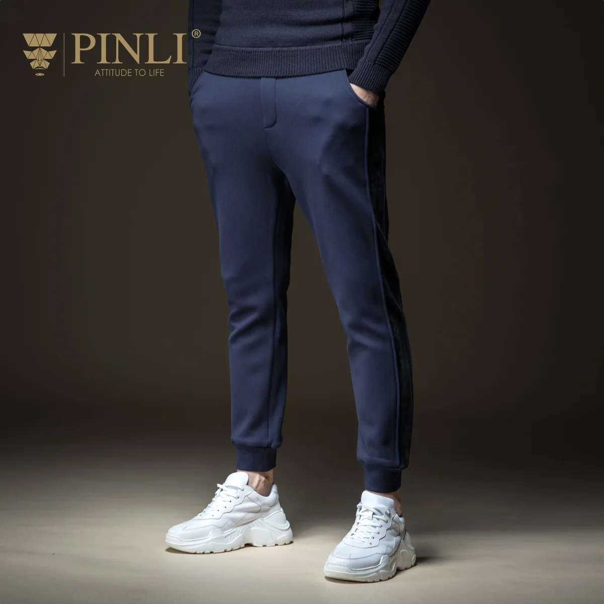 

2019 Pants Pepe Pinli Product Made Fall New Men's Cultivate Morality Leisure Trousers Velvet Thickening And Feet B183617595