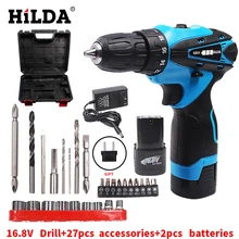 168V Electric Screwdriver Battery2  Cordless Screwdriver Rechargeable Parafusadeira Furadeira Electric Drill with Plastic case