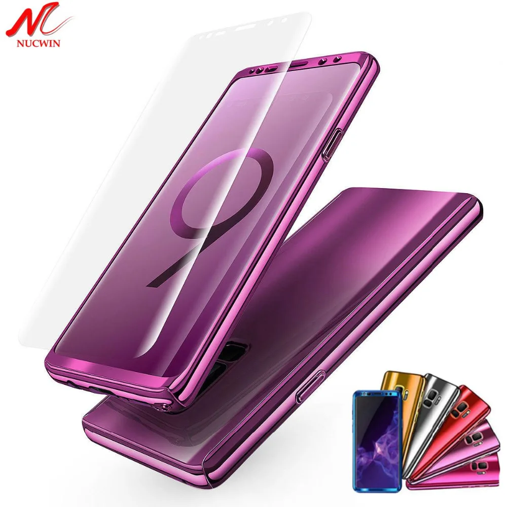 for Samsung Galaxy S9 Plus Note 8 Case 360 Mirror Plating Full Protective Phone S8 S8+ S7 Edge Ultra Thin Cover |