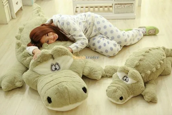 Fancytrader 79'' 200cm Super JUMBO Biggest Plush Crocodile Alligator, 2 Colors, Free Shipping FT50127 (6)