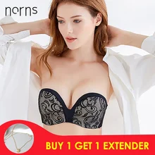 Norns, сексуальные невидимые кружевные бюстгальтеры для женщин, бюстгальтер без бретелек, пуш-ап, открытая спина, нижнее белье, бюстгальтер без косточек, бесшовный бюстгальтер, женское нижнее белье