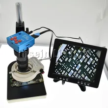 HD 30MP 1080 P HDMI USB промышленный видео микроскоп камера Поддержка карты памяти видео запись 8X-130X C-mount объектив светодиодный свет