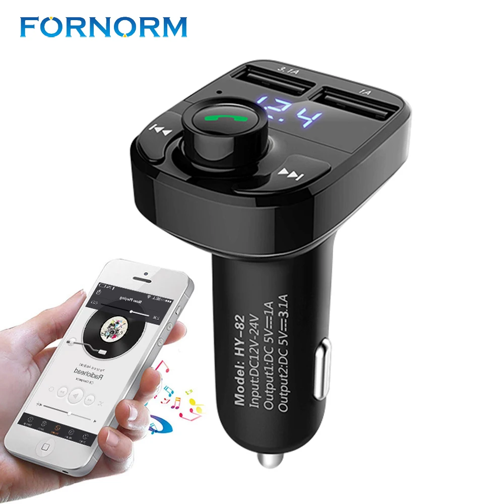 

Portable Bluetooth MP3 Player Hands-free Call Wireless FM Transmitter Modulator with 5V 4.1A Dual USB TF Slot Voltage