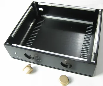 

B-026 CNC All Aluminum Cabinet Chassis Case Box for DIY Audio Power Amplifier 430mm*120mm*360mm 430*120*360mm