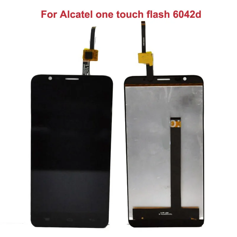 Black New Original LCD Display For Alcatel one touch flash