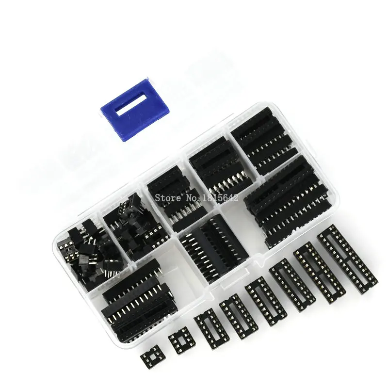 66 шт./лот DIP IC адаптер для припоя Набор розеток 6 8 14 16 18 20 24 28 контактов Новинка|ic