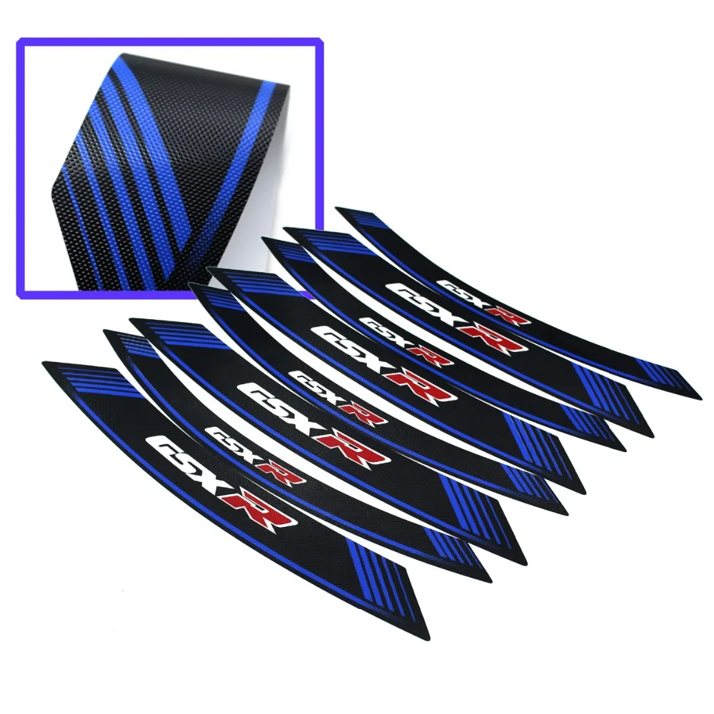 

High Quality Motorcycle rim strips "CBR" logo Stickers wheel decals for HONDA GSXR ALL GSXR 1000R 125 1000 750 600