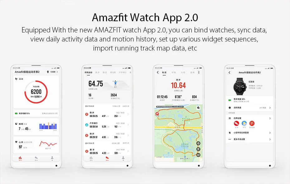 Xiaomi mi Huami Amazfit 2 Amazfit Stratos 2 умные часы мужские с gps Xiao mi часы PPG пульсометр 5ATM