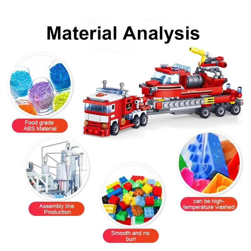 YETAA игрушки для детей Пожарные блоки legofigure Кирпичи подарки Вертолет Лодка