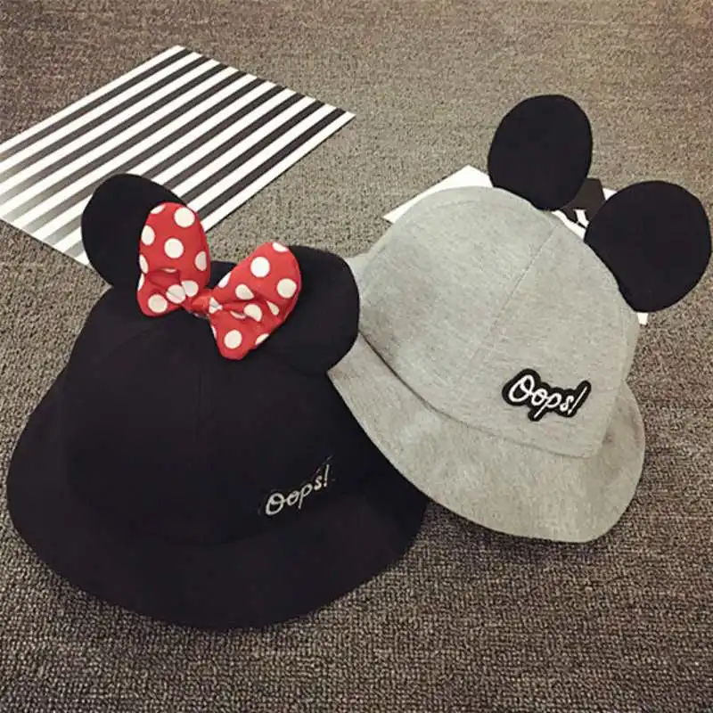 

2018New Hot Mickey Ear Hats Children Caps Baseball Cap with Ears Spring Summer Autumn Hip Hop Baby Hats